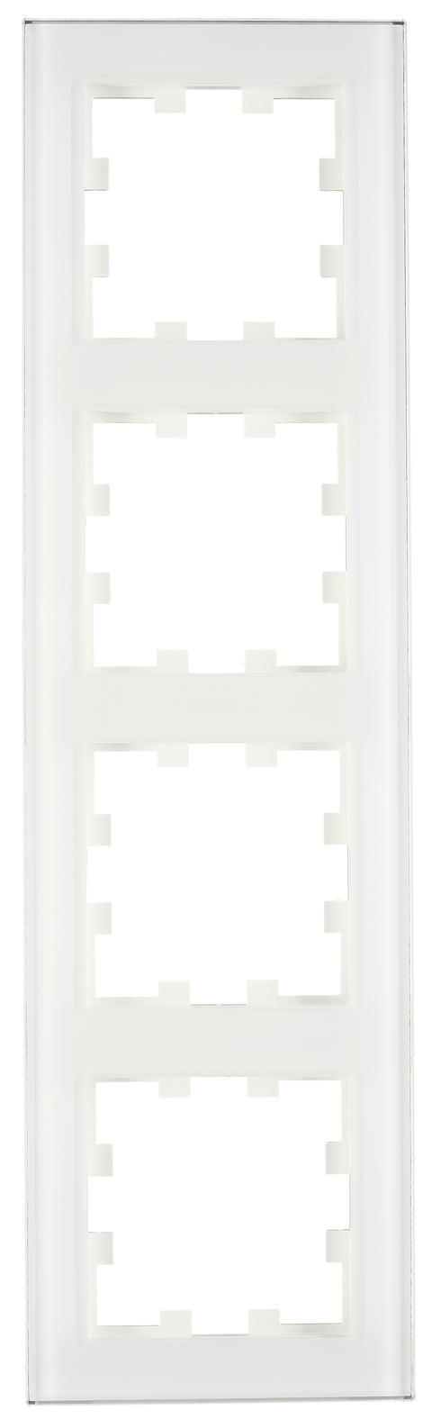 Ramă patru module, sticlă albă