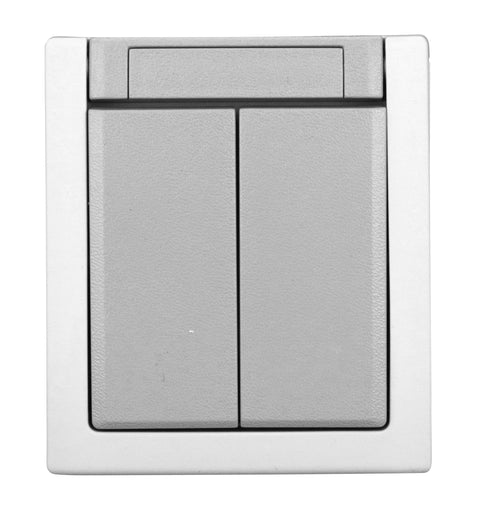 Întrerupător dublu, 10A, PT, cleme elastice, IP54