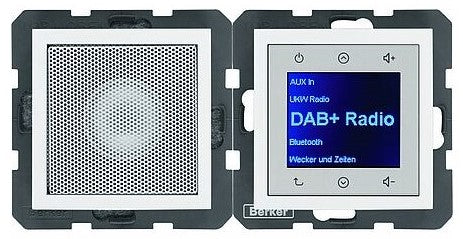 Radio Touch with loudspeaker, flush mount, polarwhite glossy