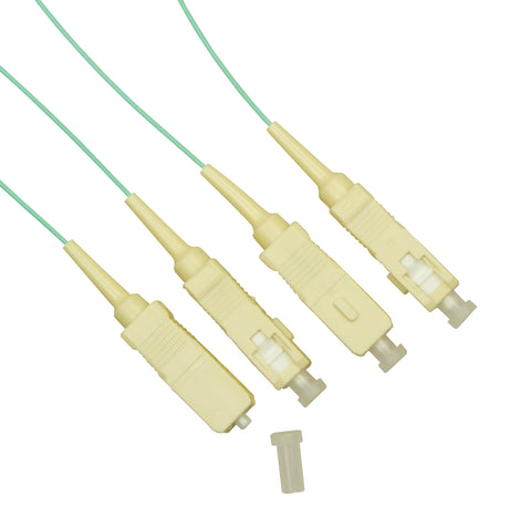 Pigtail SC, 50/125µm OM3, 2m, Easy Strip,Aqua,4buc