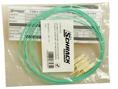 Pigtail SC, 50/125µm OM3, 2m, Easy Strip,Aqua,4buc