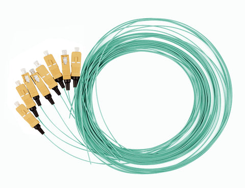 Pigtail SC, 50/125µm OM3, 2m, Easy Strip,Aqua,4buc