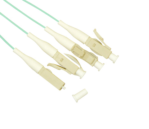 Pigtail LC, 50/125µm OM3, 2m, Easy Strip,Aqua,4buc