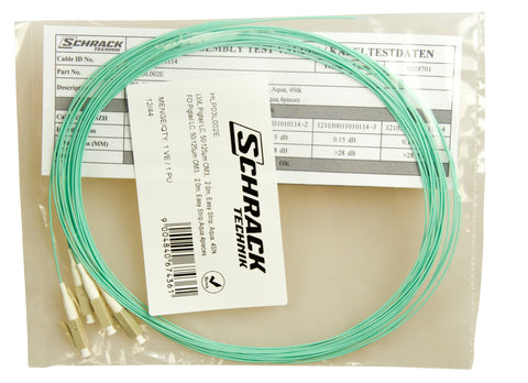 Pigtail LC, 50/125µm OM3, 2m, Easy Strip,Aqua,4buc