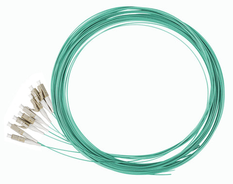 Pigtail LC, 50/125µm OM3, 2m, Easy Strip,Aqua,4buc