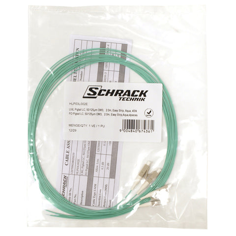 Pigtail LC, 50/125µm OM3, 2m, Easy Strip,Aqua,4buc