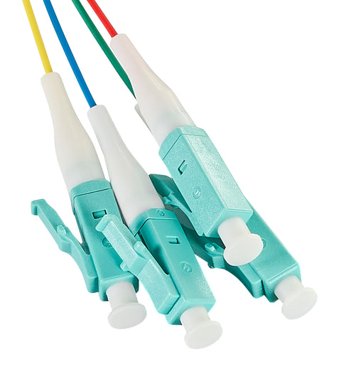 Pigtail FO LC, 50/125µm OM3, 2.0m, Easy Strip, 4pcs