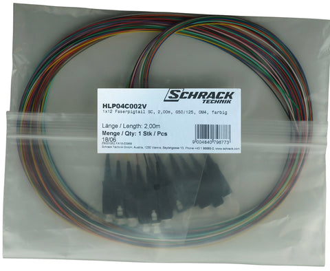 Pigtail SC, 50/125µm OM4, 2.0m, 12buc, PREMIUM clasă B