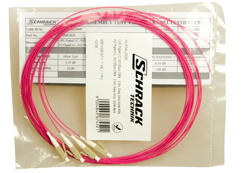 Pigtail LC, 50/125µm OM4, 2m, Easy Strip, Violet, 4buc