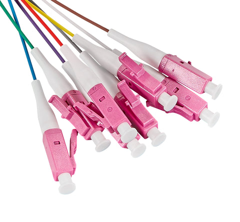 Pigtail FO LC, 50/125µm OM4, 2.0m, Easy Strip, 8pcs