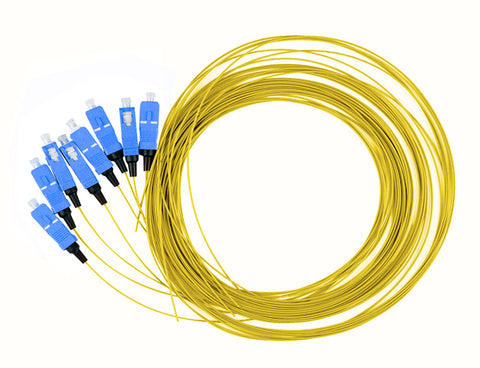 Pigtail SC, 9/125µm OS2, 2m, Easy Strip, galben,4buc