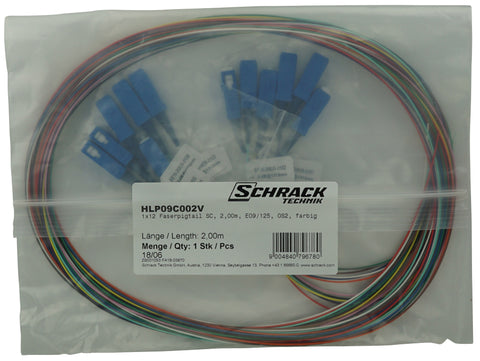 Pigtail SC, 9/125µm OS2, 2.0m, 12buc, PREMIUM clasă B