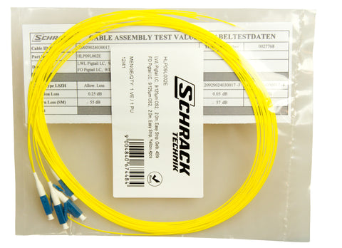Pigtail LC, 9/125µm OS2, 2m, Easy Strip, galben,4buc