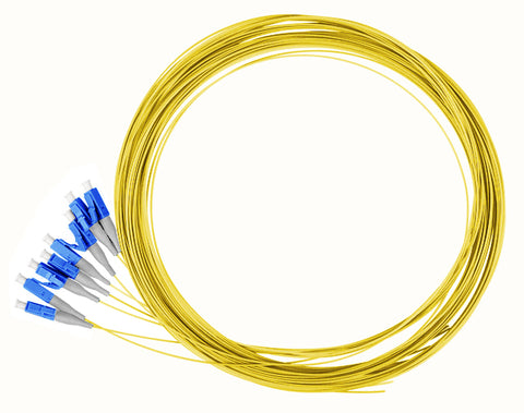 Pigtail LC, 9/125µm OS2, 2m, Easy Strip, galben,4buc