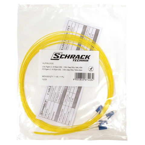 Pigtail LC, 9/125µm OS2, 2m, Easy Strip, galben,4buc
