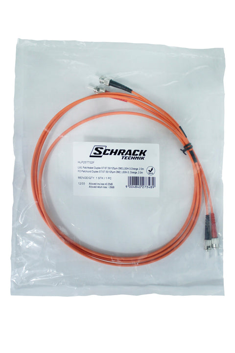 Patchcablu duplex, ST/ST, 50/125µm OM2 5m