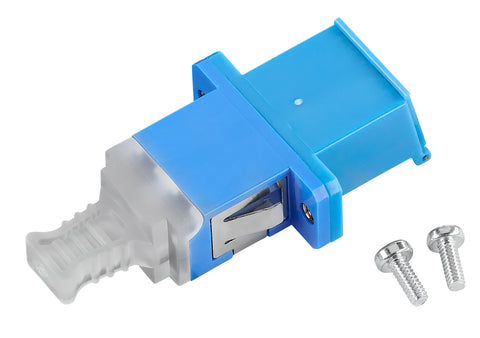 Cuplor FO LC-Dupl,Plastic,Singlemode,zirconiu,flanșă,albastr