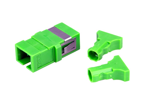 Cuplor SC/APC Simplex,Singlemode,fară flanşă,verde,ECO