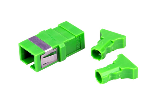 Cuplor SC/APC Simplex,Singlemode,fară flanşă,verde,ECO