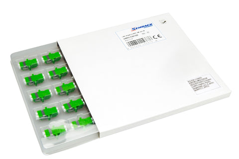 Cuplă LC/APC Duplex,Plastic,Singlemode,zirc.,flanşă,verdeECO