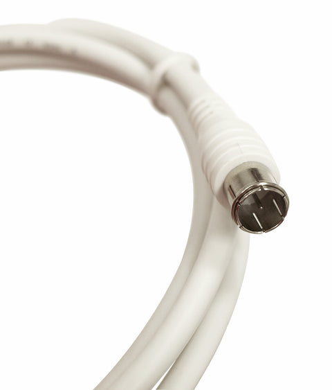 Patchcablu coaxial S4H, 2xF-Quick  >90dB, alb,  2,5m