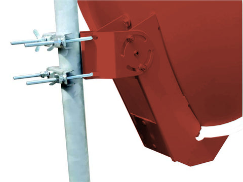 Antenă satelit 85cm/80cm,Al,40dB,sup.dubl.LNB incl.,roşu