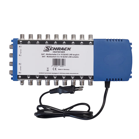 Multiswitch 5 IN 16 OUT pt. LNB Quattro+Quad,aliment. inclus