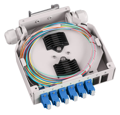 Splicebox FO pt. sina DIN,  4 Fibre, LC, 9/125µm OS2