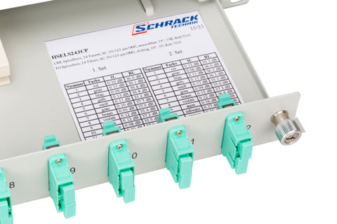 Splicebox, 8 fibre,SC,50/125µm OM3, culisant,19",1UV , ECO