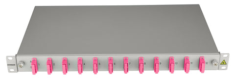 Splicebox, 8 fibre,SC,50/125µm OM4, culisant,19",1UV , ECO