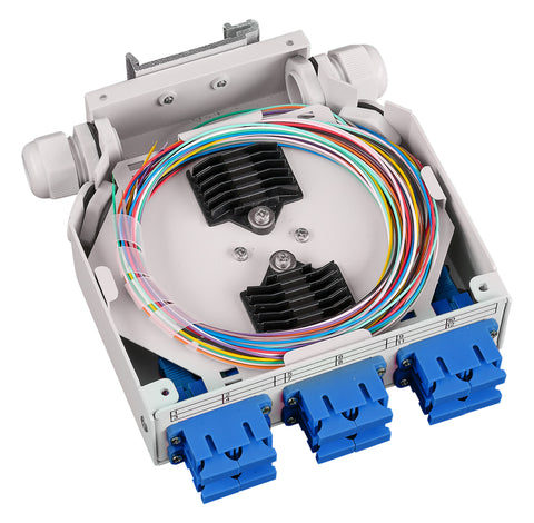 Splicebox FO pt. sina DIN,  8 Fibre, SC, 9/125µm OS2
