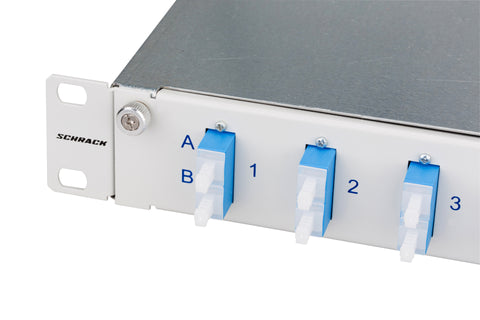 Patchpanel FO 19", 1UV, culisant, pentru 8 fibre, SC, SM