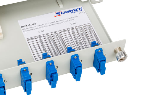 Splicebox, 12 fibre,SC,9/125µm OS2, culisant,19",1UV , ECO