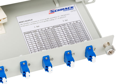 Splicebox, 16 fibre,LC,9/125µm OS2, culisant,19",1UV , ECO