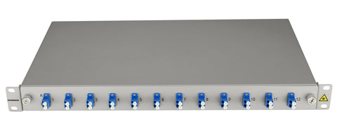 Splicebox, 16 fibre,LC,9/125µm OS2, culisant,19",1UV , ECO