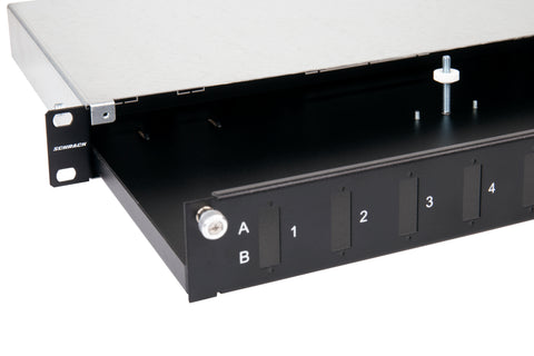 Splicebox FO gol pt 12 cuplori SC-Duplex, 1U, negru