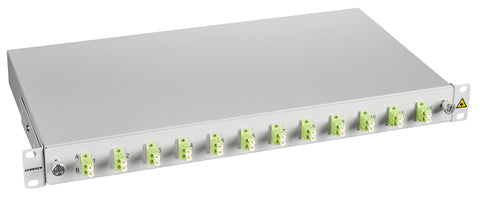 Splicebox, 24 fibre,LC,50/125?m OM5, culisant,19",1UV , ECO