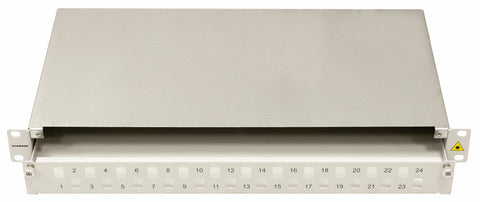 Splicebox gol pentru 24 cuple LC-duplex, 1UV, RAL7035