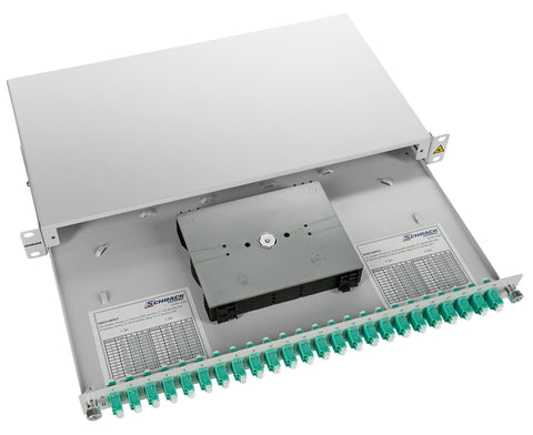 Splicebox FO, 48 Fibre, LC, 50/125µm OM3, 19", 1U, Class C