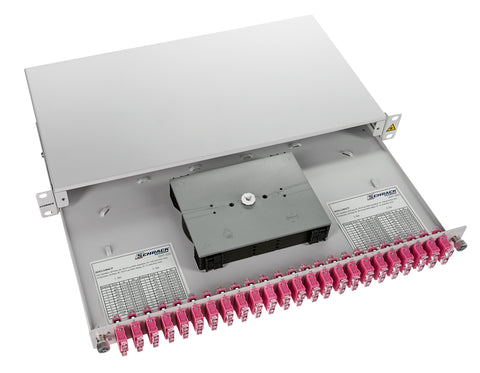 Splicebox FO, 48 Fibre, SC, 50/125µm OM4, 19", 1U, Class C