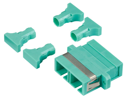 Cuplor FO SC-Duplex, Plastic, OM3, ceramic, flanșă