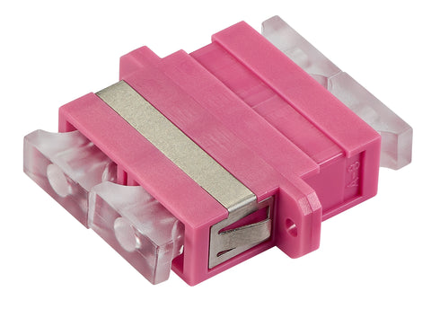 Cuplor FO SC-Duplex, Plastic, OM4, ceramic, flanșă