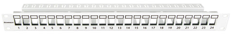 Patchpanel 19" 24 porturi(SFA)(SFB) goale,1UH,RAL7035,scurt