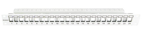 Patchpanel 19" 24 porturi(SFA)(SFB) goale,1UH,RAL7035,scurt