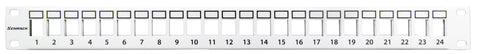 Patchpanel 19" 24 porturi(SFA)(SFB) goale,1UH,RAL7035,scurt