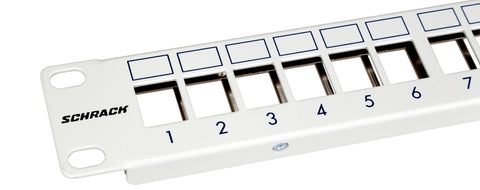 Patchpanel pt. 24 module TOOLLESS LINE, 1UH, 19", RAL7035