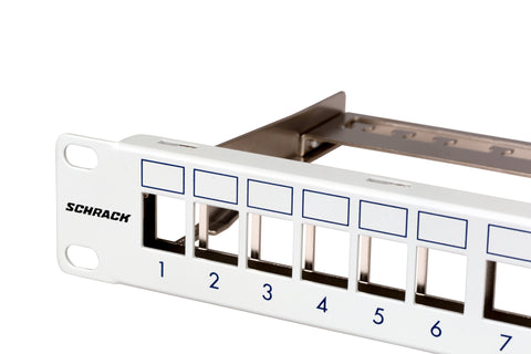 Patchpanel pt. 24 module TOOLLESS LINE, 1UH, 19", RAL7035