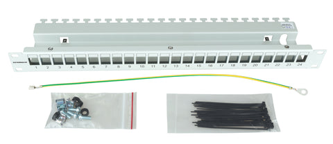 Patchpanel gol 19" pentru 24 module (SFA)(SFB), 1U, RAL7035