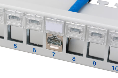 Patchpanel gol 19" pt. 24 module(SFA)(SFB),loc pt. Etichete