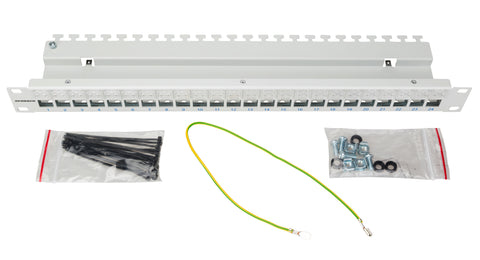 Patchpanel gol 19" pt. 24 module(SFA)(SFB),loc pt. Etichete